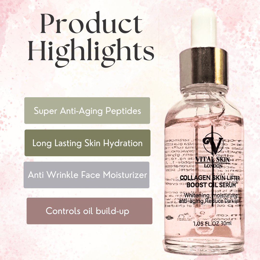 Collagen Oil Serum with oligopeptide & hexapeptide for Skin Lifting and Firming