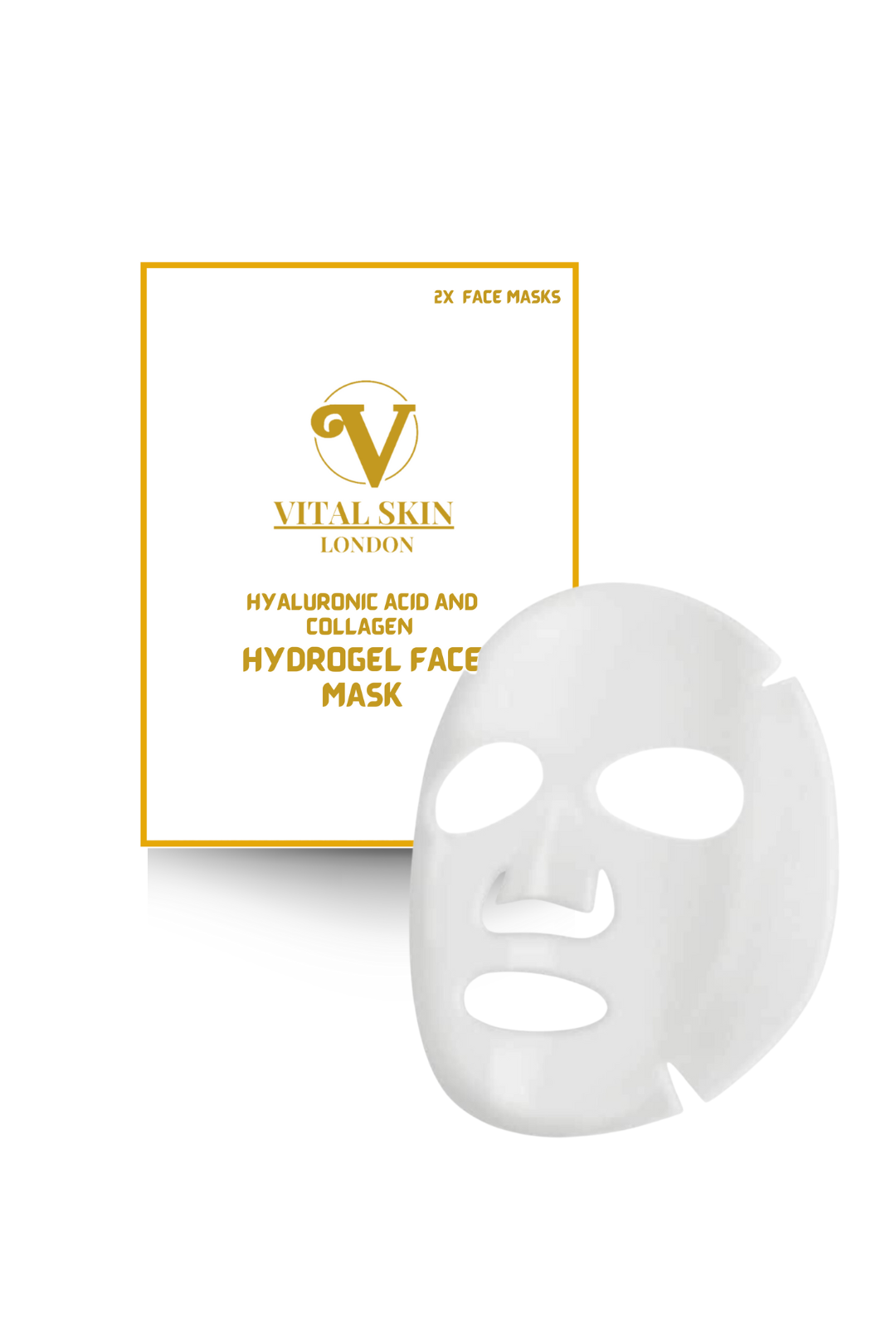 Hydrogel Face Mask with Collagen and Hyaluronic Acid (2 Pcs)