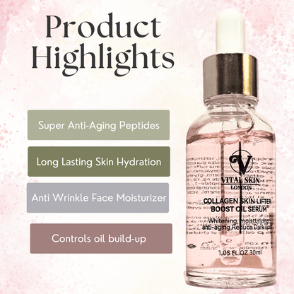 Collagen Oil Serum with oligopeptide & hexapeptide for Skin Lifting and Firming