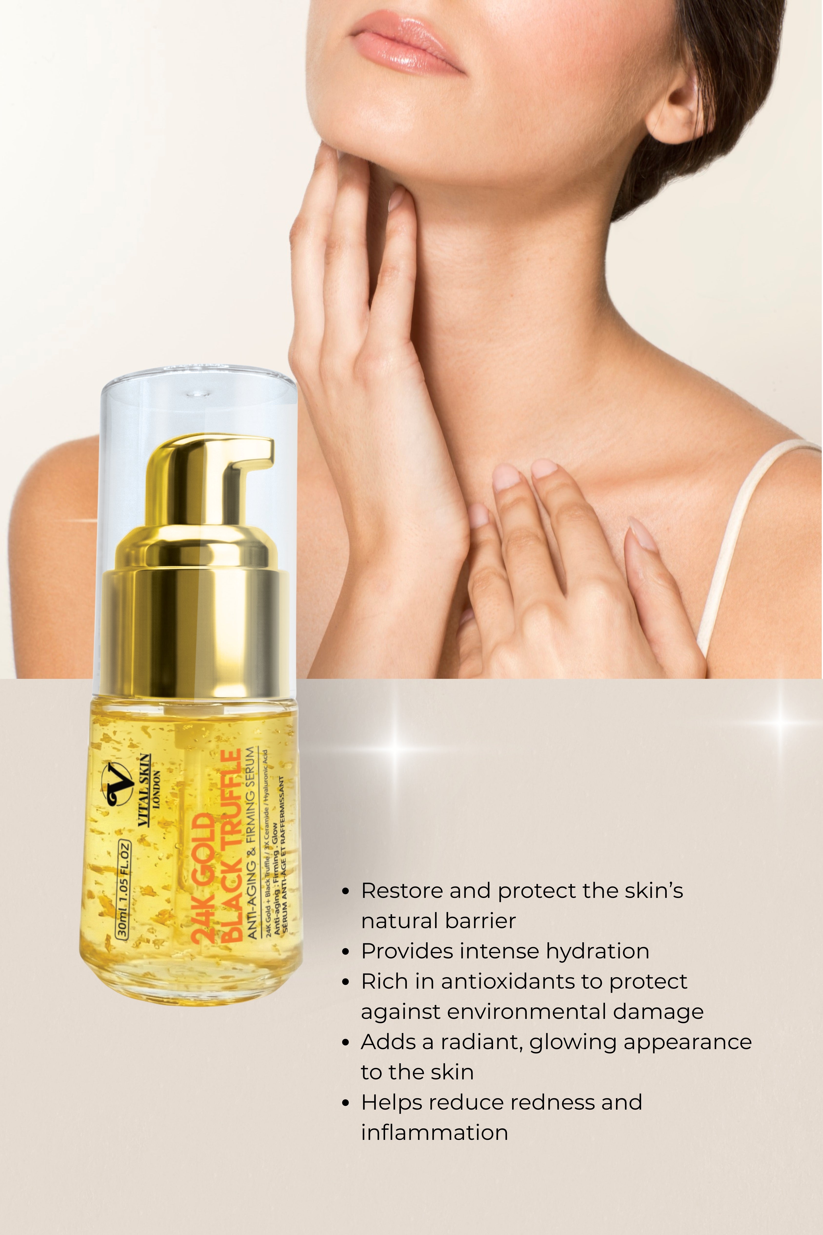 24K Gold Black Truffle Anti-Aging & Firming Oil Serum – VITAL SKIN